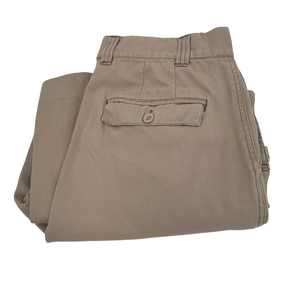 Adirondack Trading Pants Mens 38 (36x29 ACTUAL) Cargo‎ Khaki Tan Texture Vintage